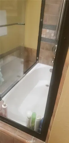 a close up of a bathtub