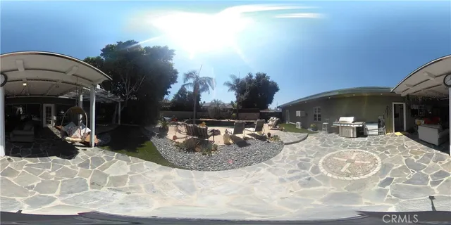 a view of a house with patio