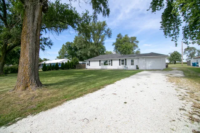 a view of house with a garden