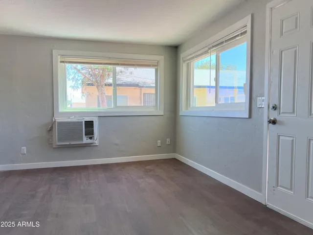 an empty room with a window