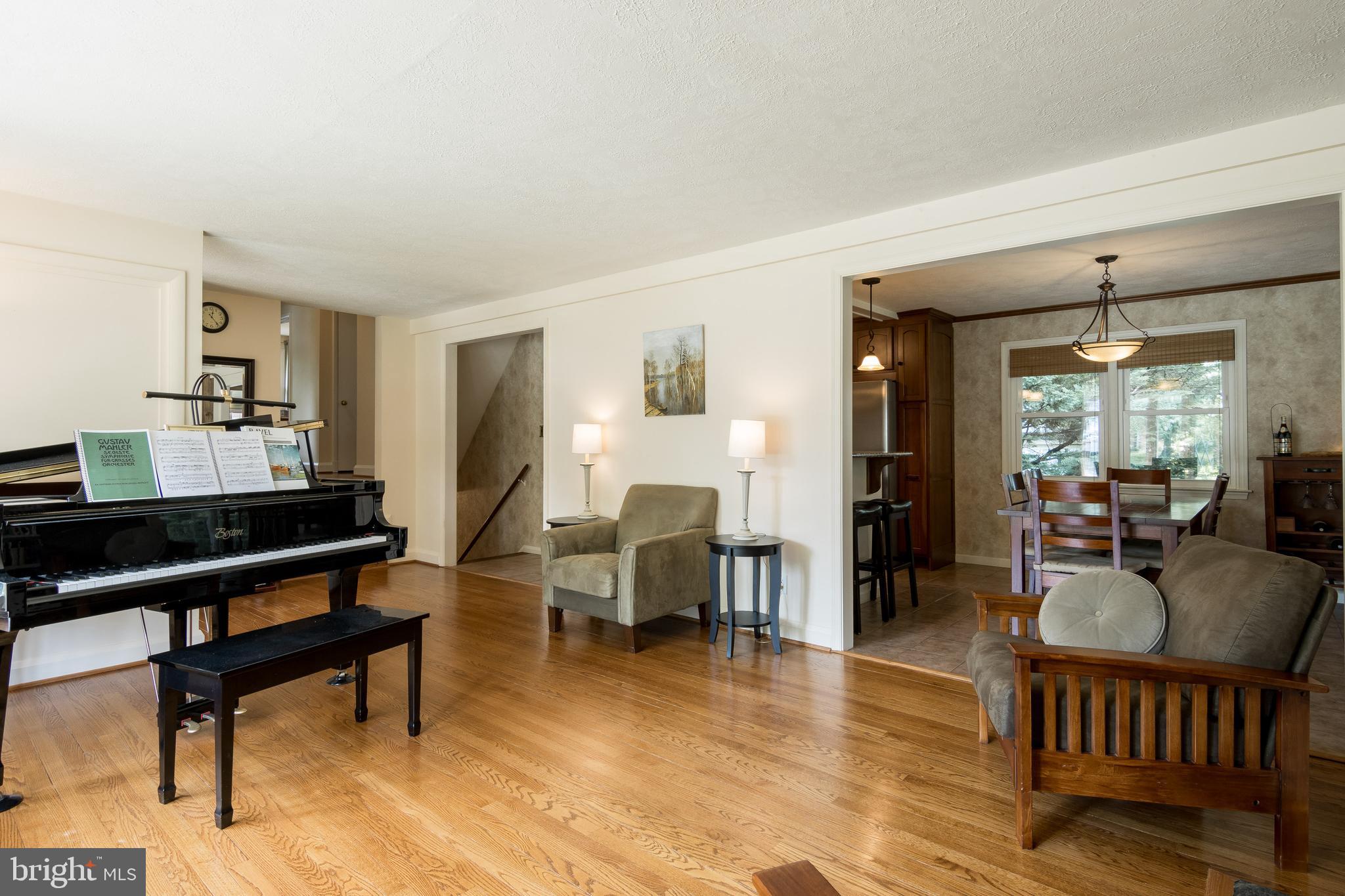 Living Room Looking Into Open Kitchen -Dining Room