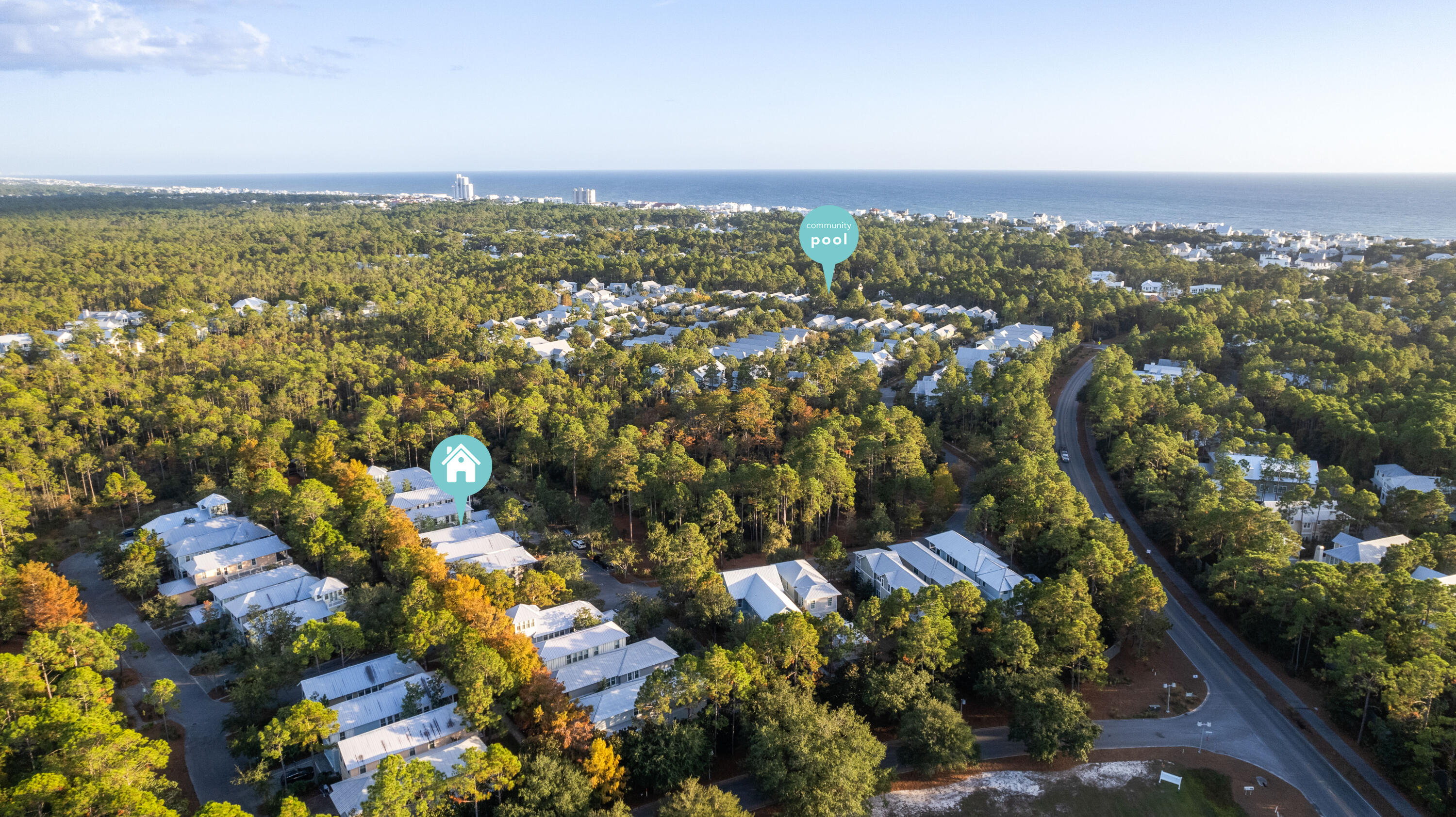 23 Winterberry Circle Santa Rosa Beach, FL 32459 - Photo 54 of 64 Aerial to Dragonfly Pool & Beach