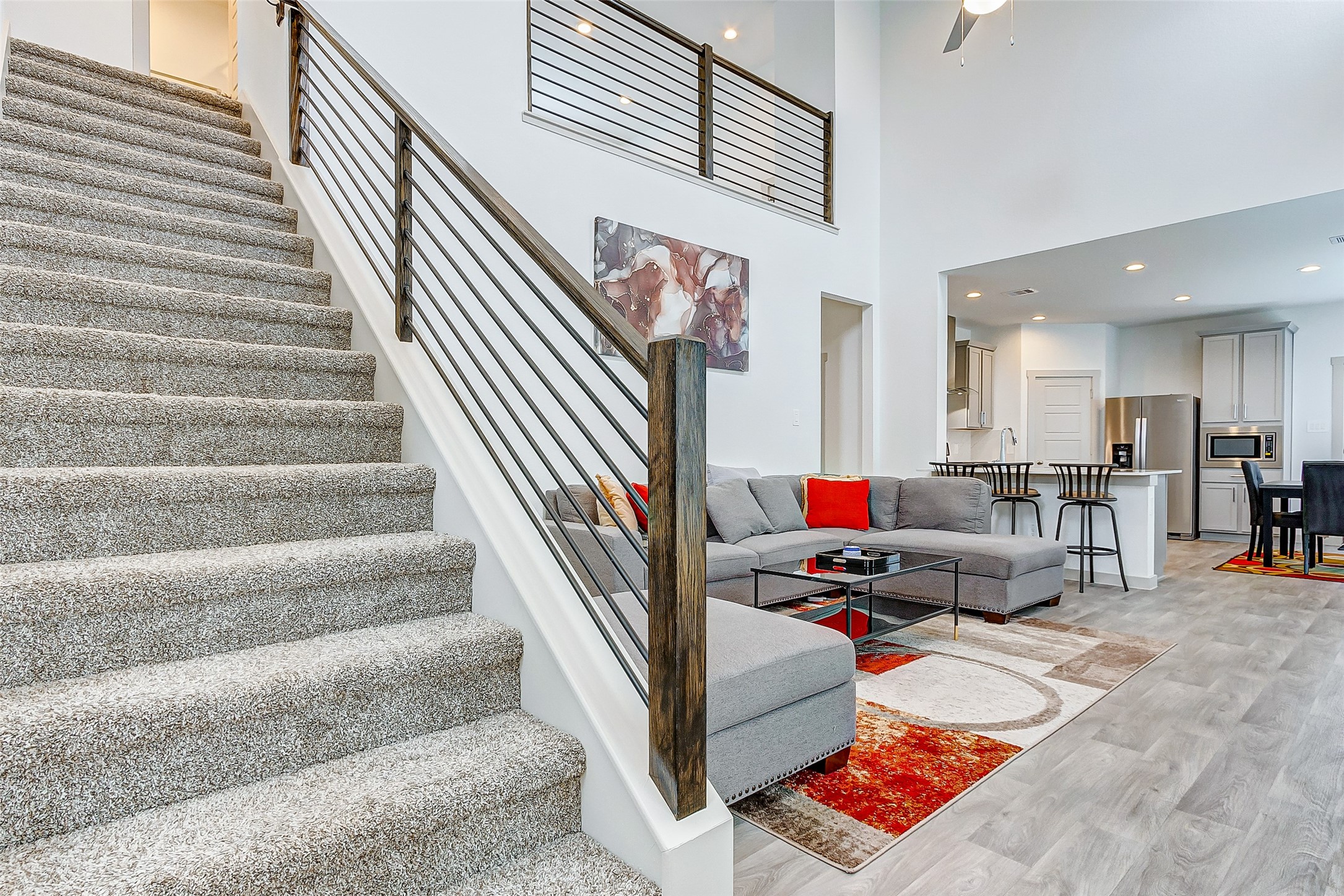 12514 Walmgate Court Houston, TX 77047 - Photo 5 of 37 a living room with furniture and a ceiling fan