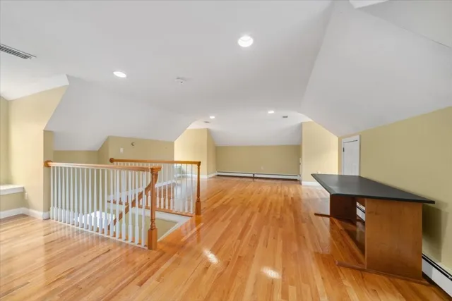 a view of livingroom with wooden floor