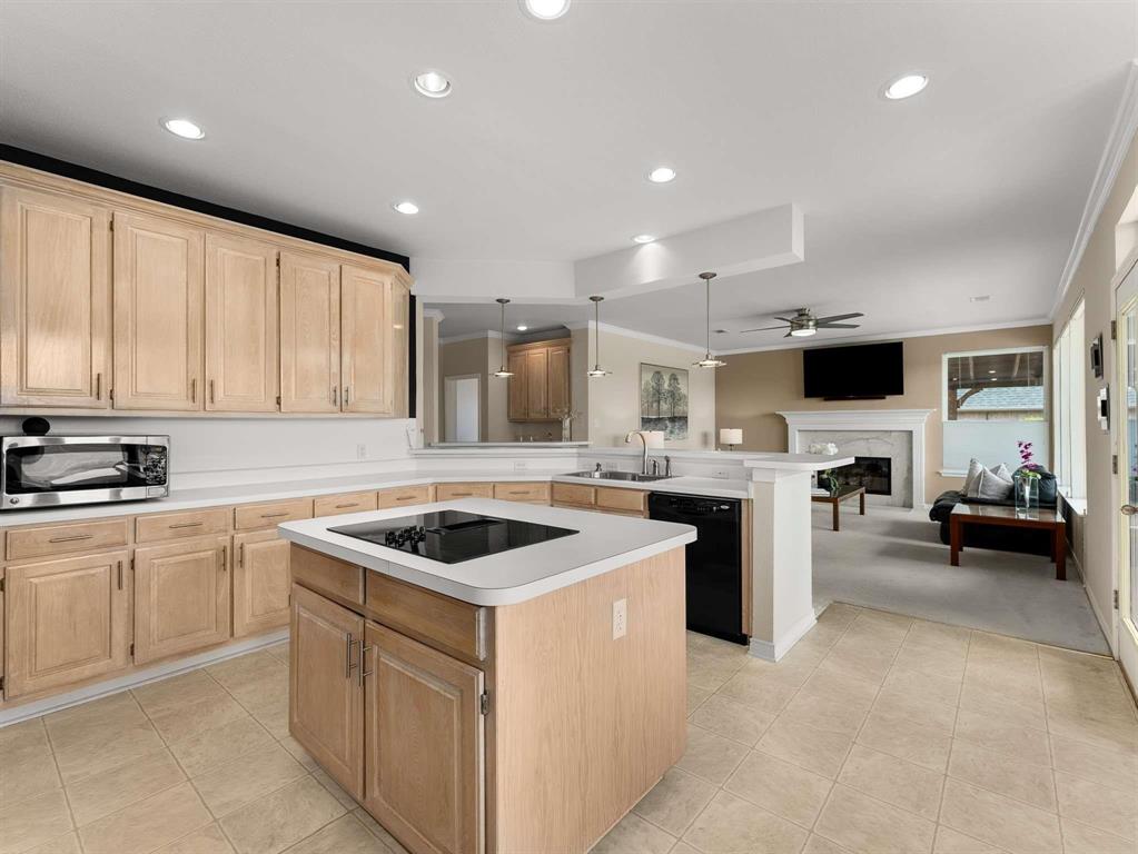 7436 Stoney Point Drive Plano, TX 75025 - Photo 33 of 40 a kitchen that has a sink a stove and cabinets