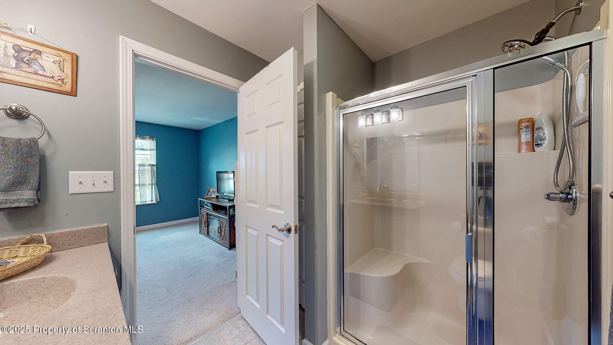 233 Shadow Wood Circle Archbald, PA 18403 - Photo 40 of 62 a bathroom with a shower and a sink