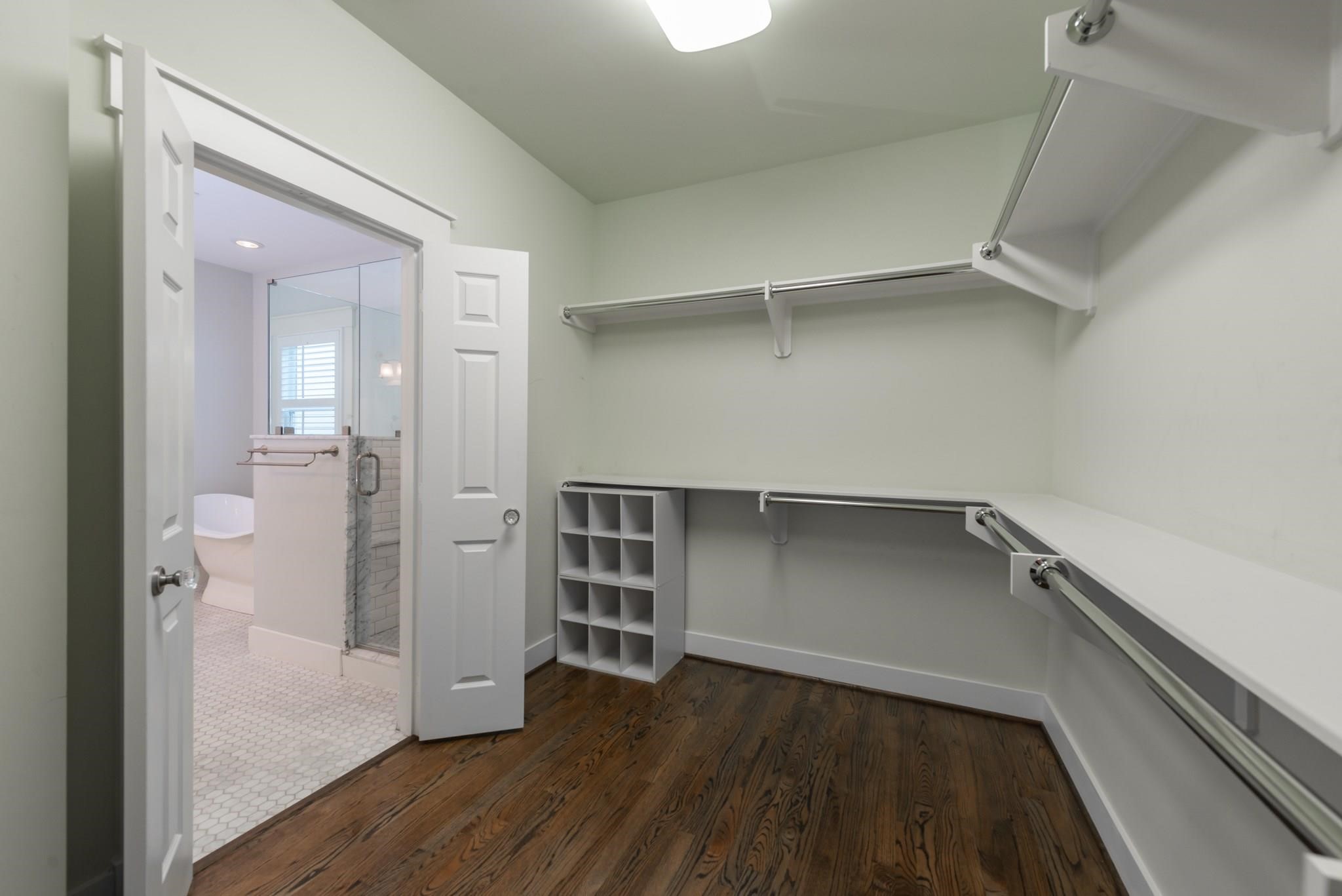 734 Allston Street, Unit B Houston, TX 77007 - Photo 16 of 28 Double hanging rods in this large Primary closet.
