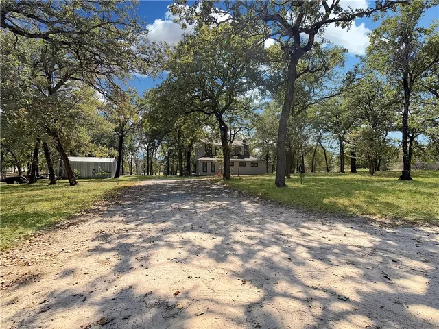 a view of a park with tree s