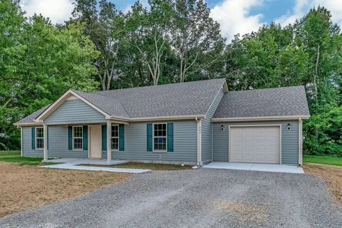 front view of a house and a yard