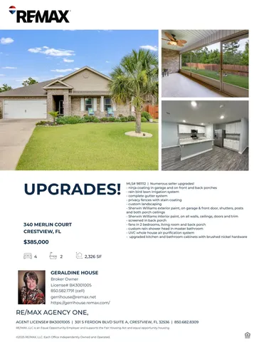 $385,000 | 340 Merlin Court, Crestview, FL 32539