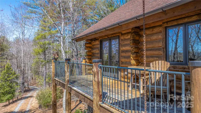 a view of a yard with plants and trees
