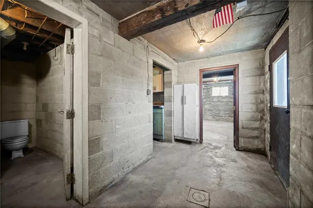 a view of balcony with wooden floor and fence