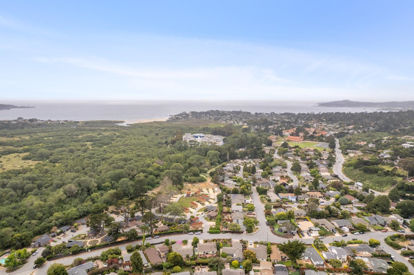 26571 Oliver Road Carmel, CA 93923 - Photo 62 of 63 an aerial view of residential building and trees around