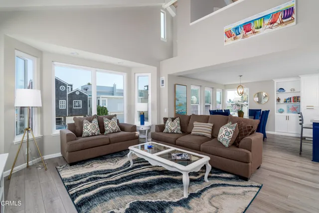 a living room with furniture and a couch