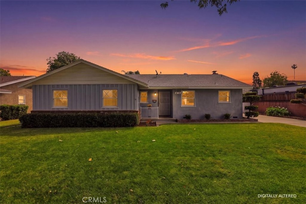 Front of home at twilight