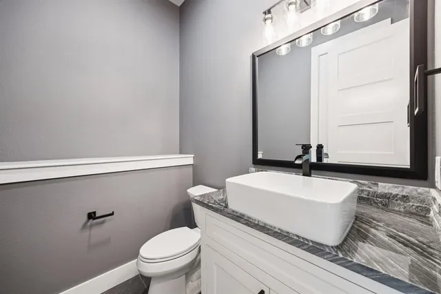 a view of a porch with a big yard