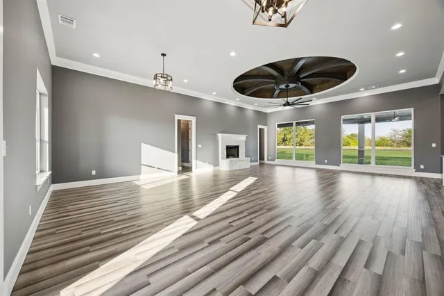 a view of an empty room and window