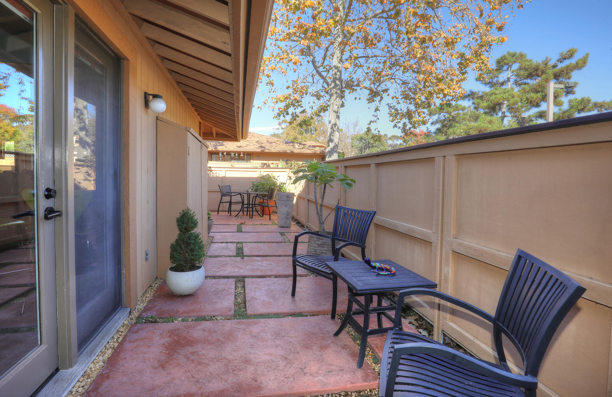 5290 Overpass Road, Unit 4 Goleta, CA 93111 - Photo 11 of 21 a view of a porch with furniture and a yard