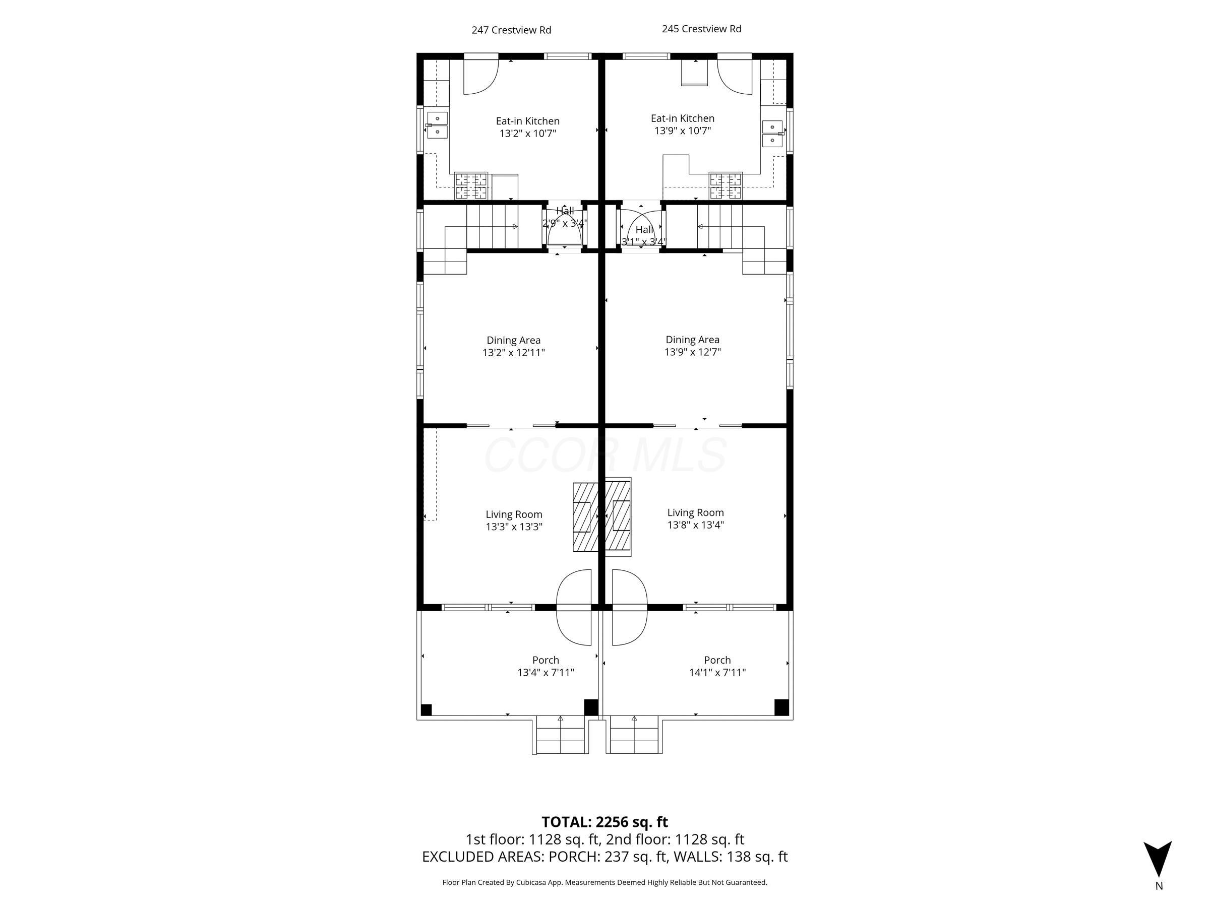 245-247 Crestview Road Columbus, OH 43202 - Photo 35 of 35 Combined 2nd level floor plan. Floor plans are assumed to be accurate but not guaranteed.