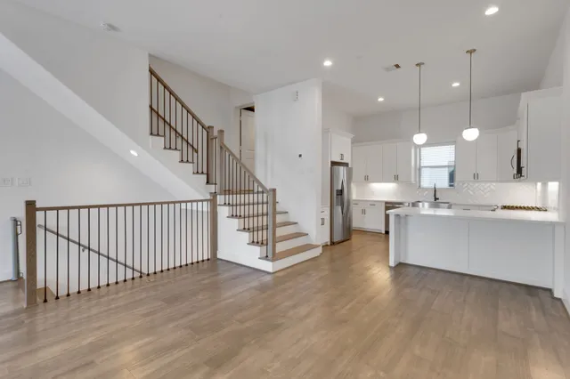 a front view of a building with street view