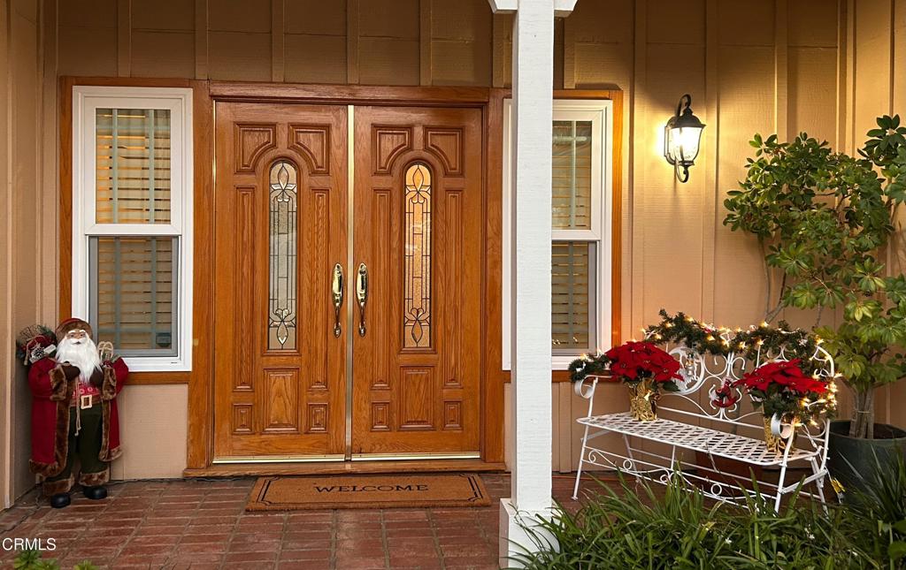 a front view of a house with entryway