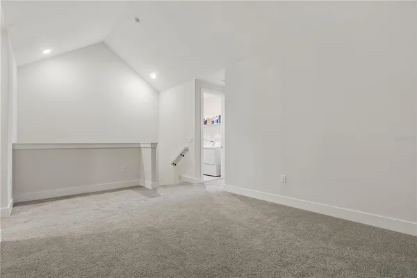 an empty room with an entryway