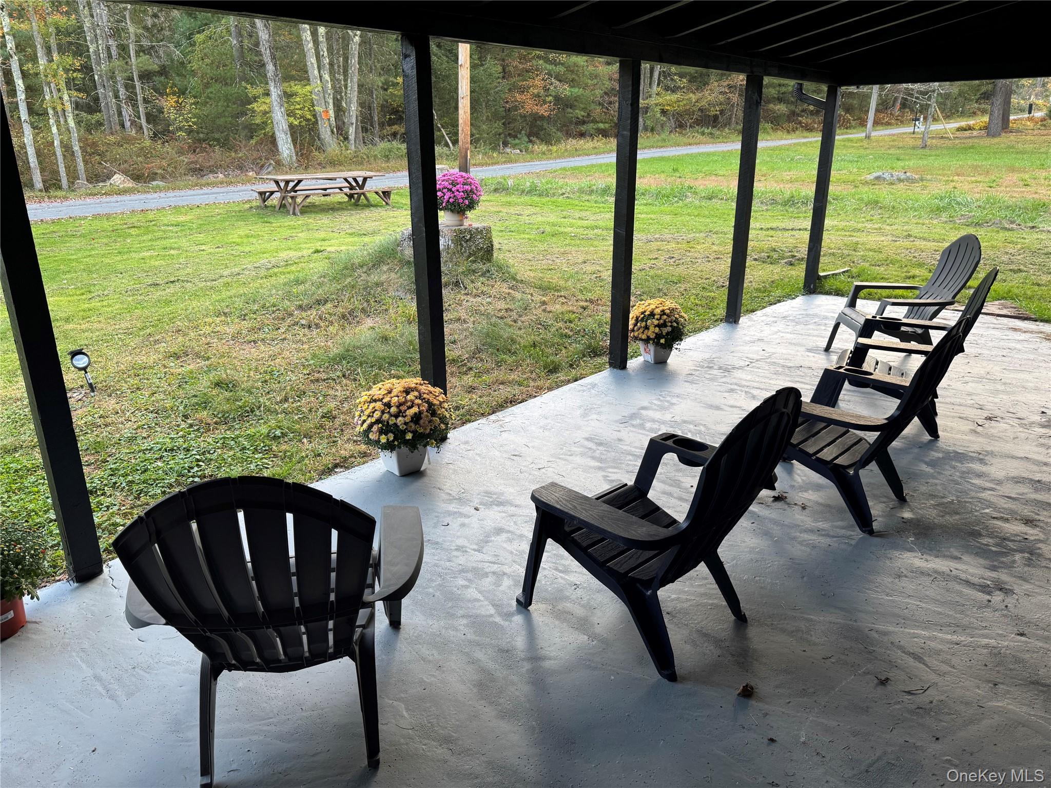 273 Blind Pond Road Narrowsburg, NY 12764 - Photo 3 of 29 a view of a porch with furniture and a yard
