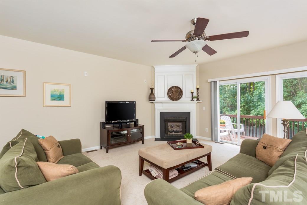 5431 Golden Arrow Lane Raleigh, NC 27613 - Photo 1 of 10 Neutral decor and NEW CARPET, this home is move in ready! The family room has a fireplace for those cool nights and access to the deck for grilling out.