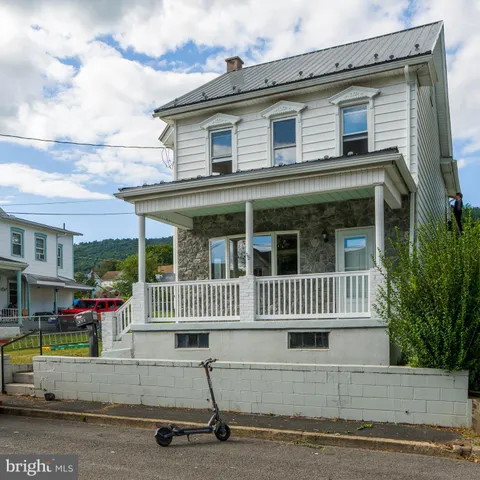 front view of a house with a porch