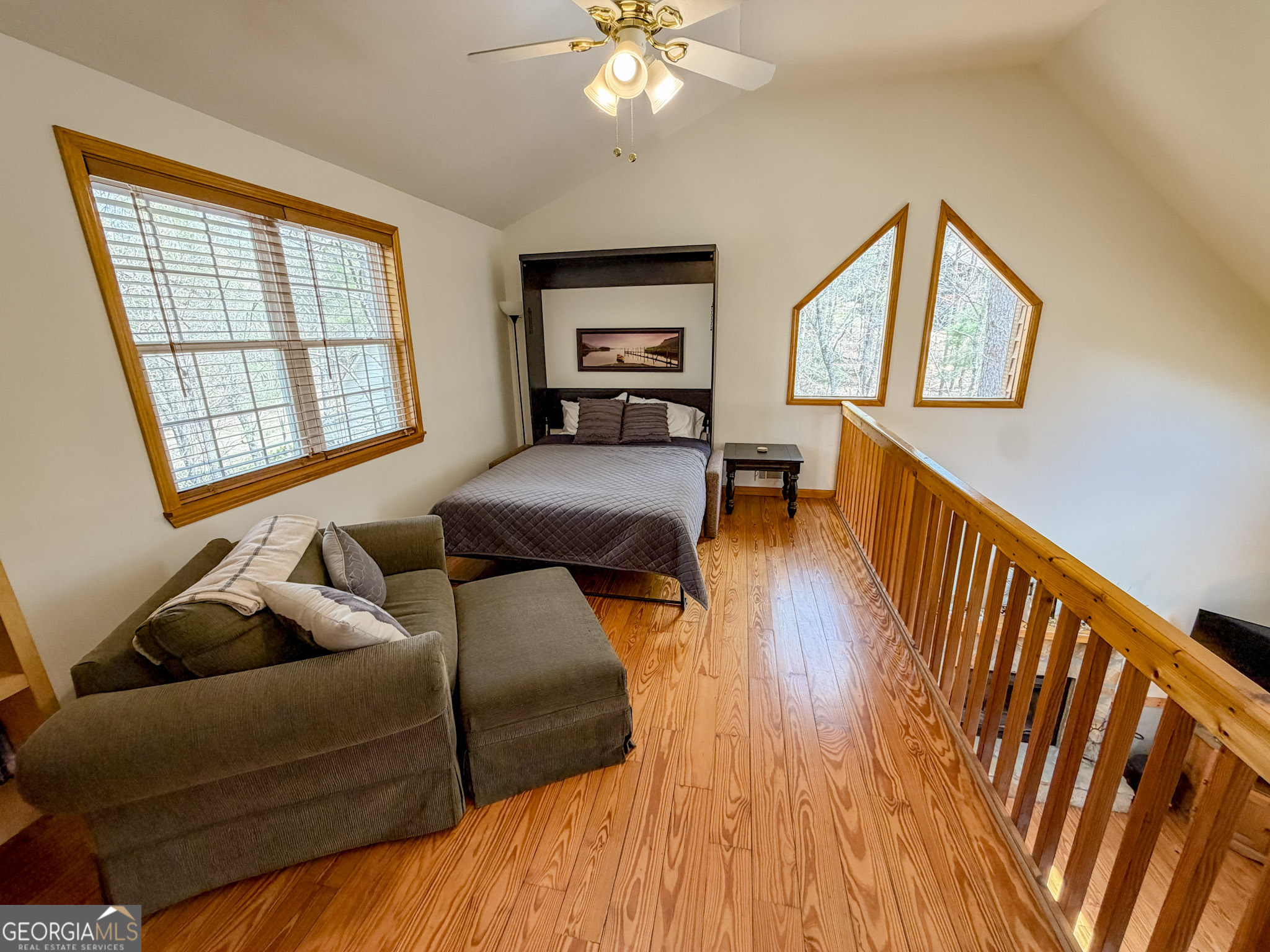 703 Zeppelin Strasse Helen, GA 30545 - Photo 18 of 28 a living room with furniture and a wooden floor