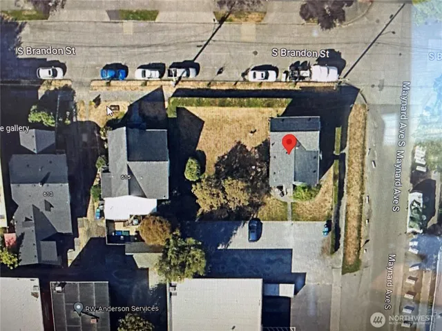 a view of a house with a street
