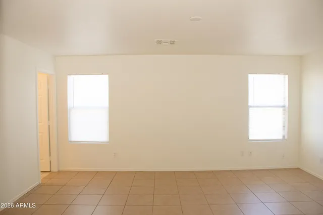 an empty room with a window