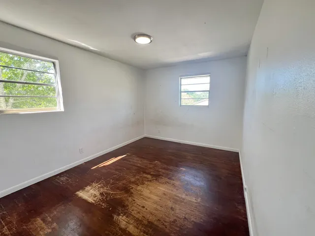 an empty room with a window