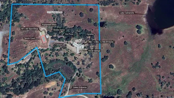 a front view of a house with entertaining space