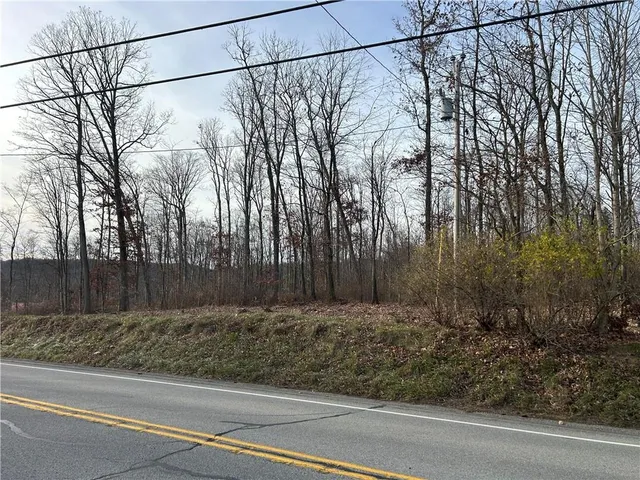 a view of a yard with a street sign