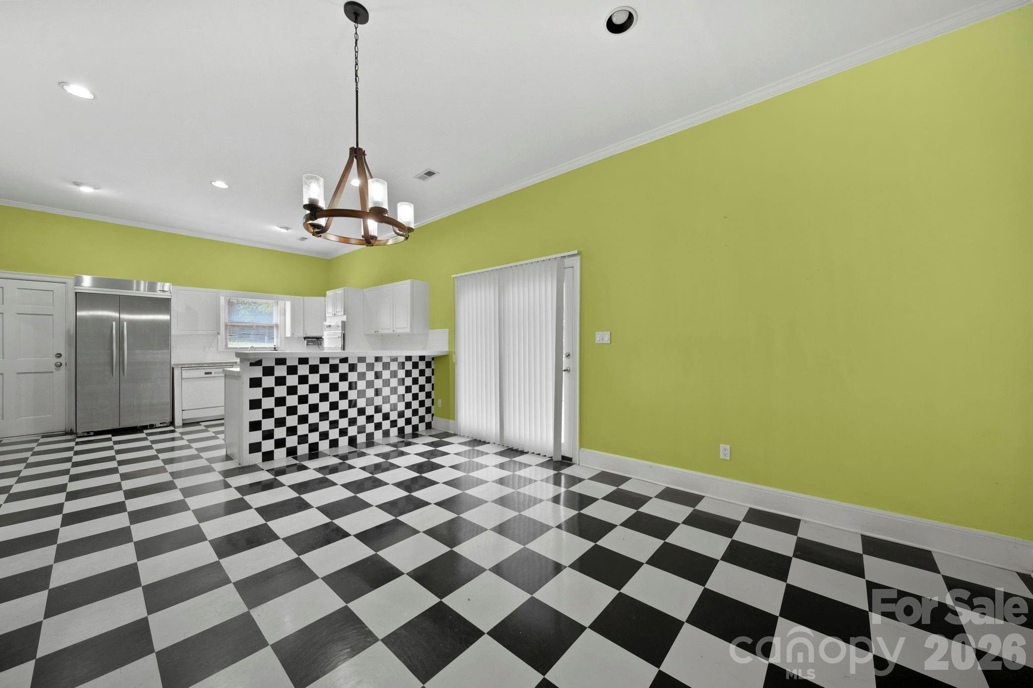 1109 Union Road Gastonia, NC 28054 - Photo 26 of 44 a bathroom with a black and white checkered floor