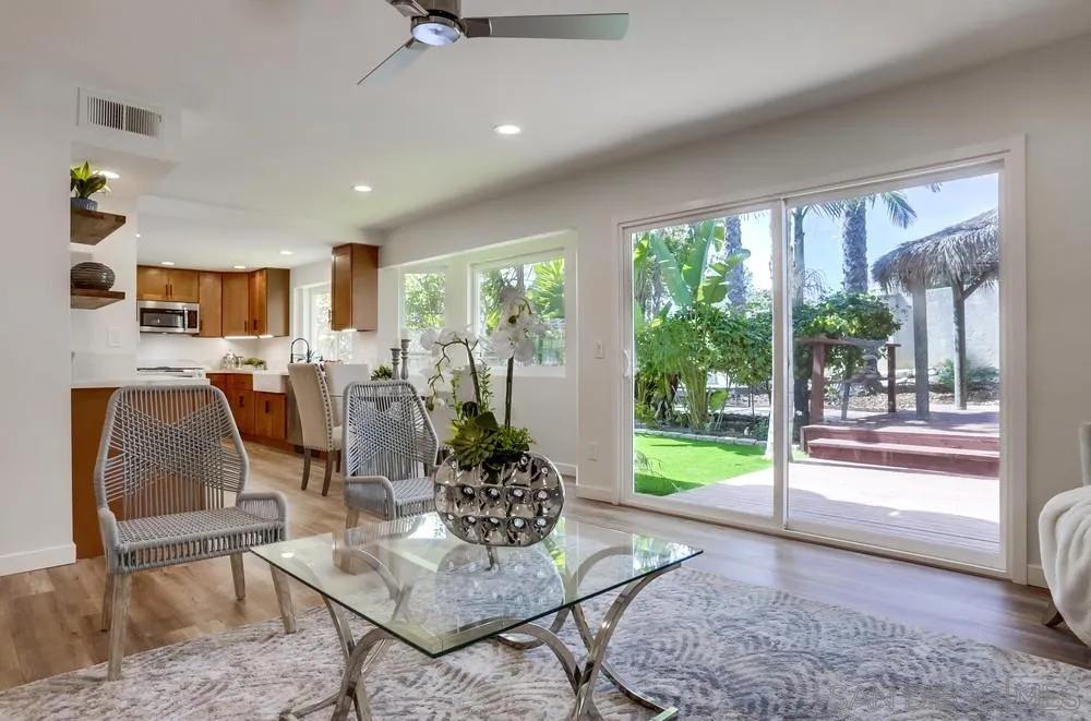 916 Alyssum Road Carlsbad, CA 92011 - Photo 13 of 42 a living room with furniture and a floor to ceiling window