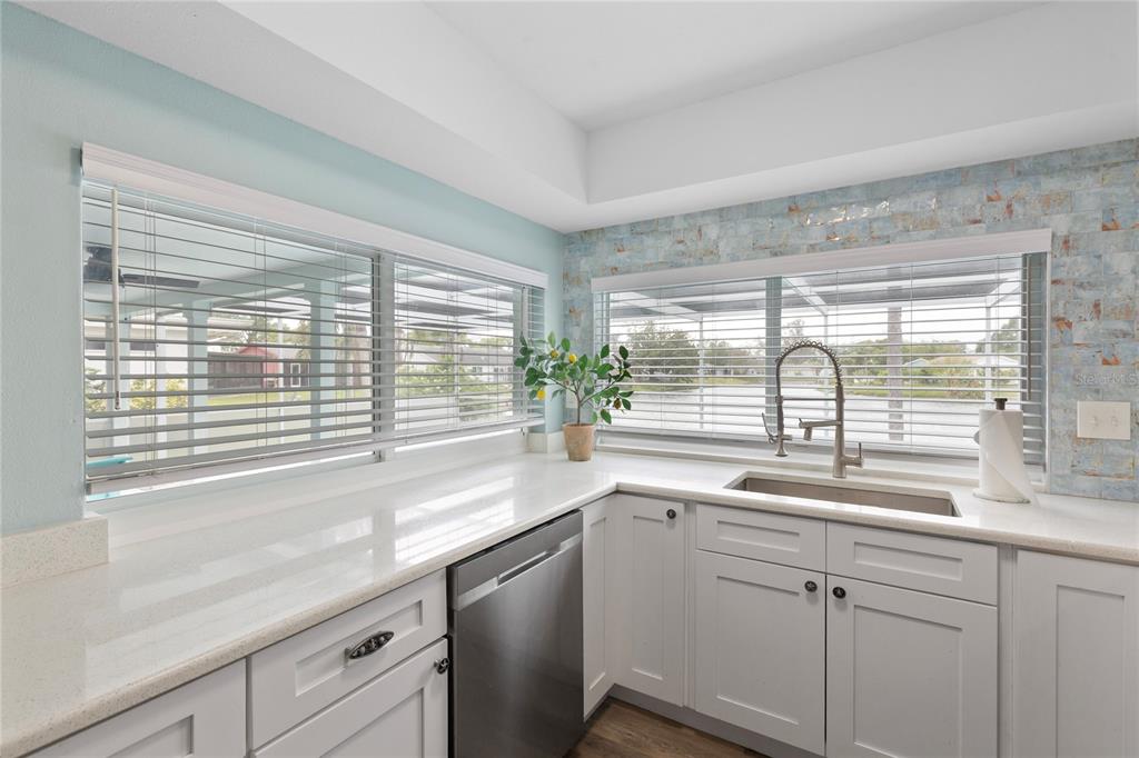 3409 Springfield Drive Holiday, FL 34691 - Photo 8 of 37 a kitchen with a sink a potted plant and windows