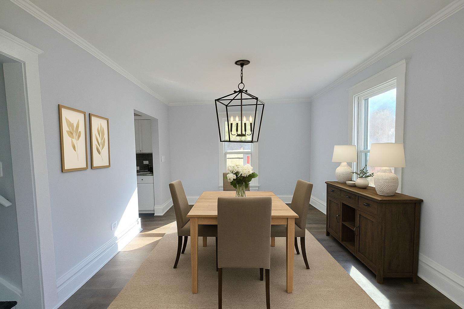 328 Rosewood Avenue Aurora, IL 60505 - Photo 8 of 24 a dining room with a wooden table and chairs