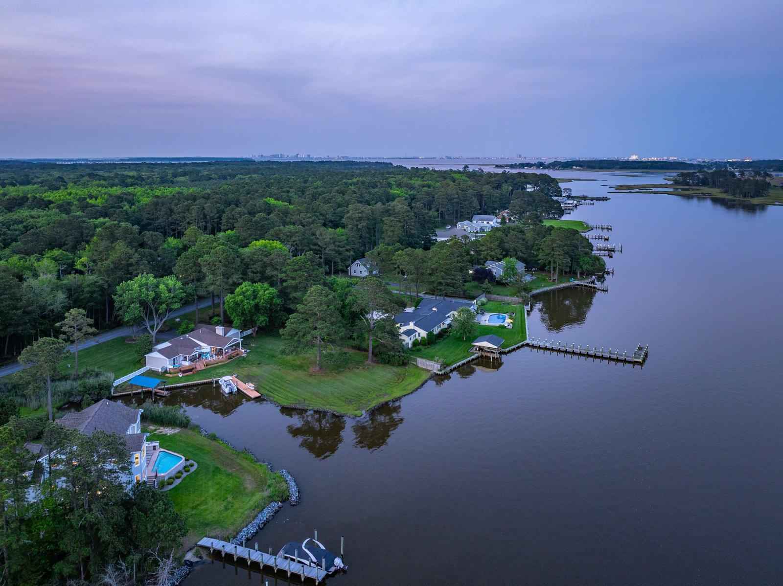 11640 Gum Point Road Berlin, MD 21811 - Photo 118 of 119 Serene waterfront retreat at dusk.