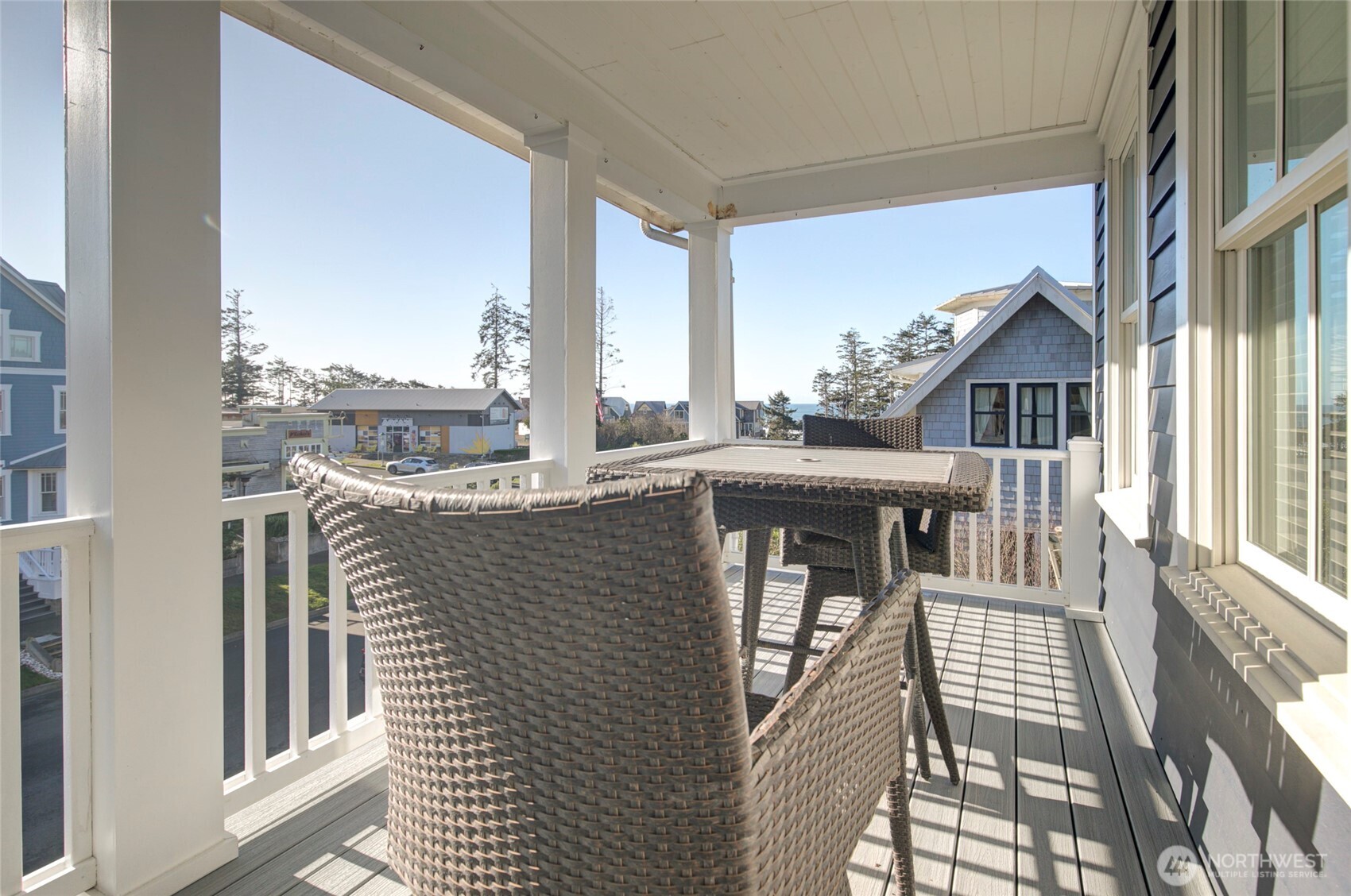 33 Fireside Lane Pacific Beach, WA 98571 - Photo 24 of 40 a balcony view with a fountain