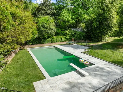 a view of a backyard with a small park