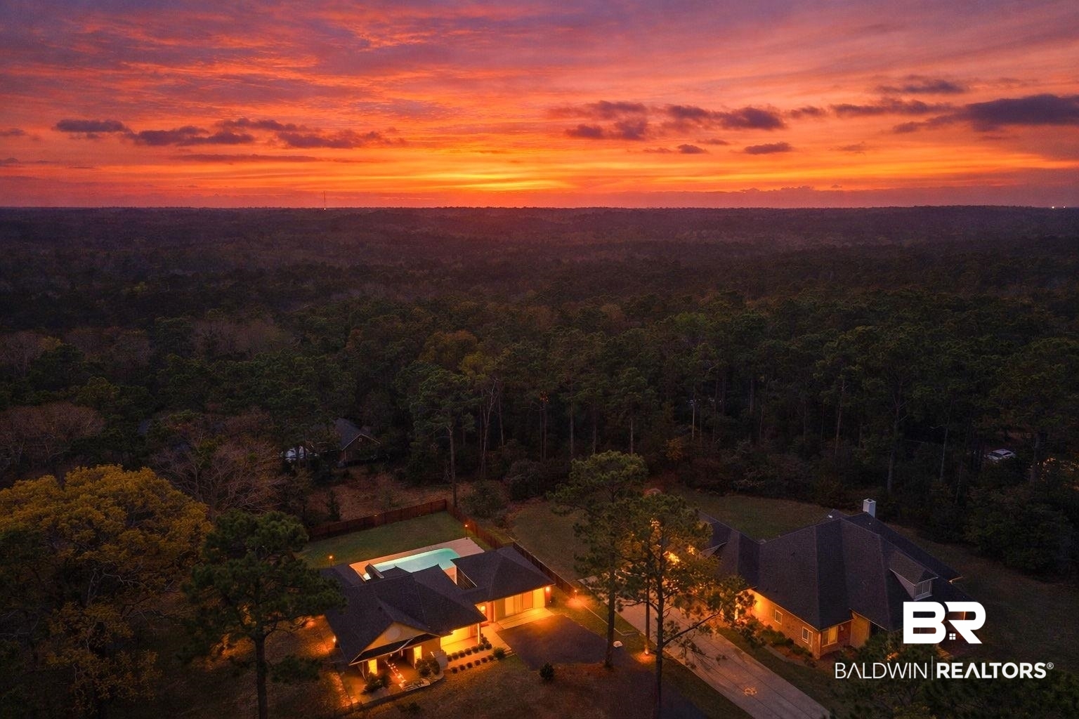 32185 Buzbee Road Daphne, AL 36527 - Photo 40 of 47 Drone / aerial view of a heavily wooded area