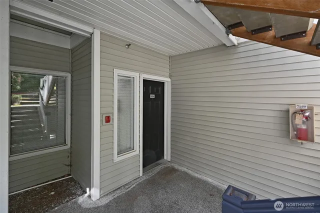 a view of a house with a door
