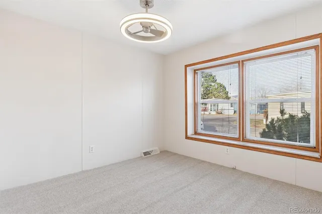 an empty room with a window