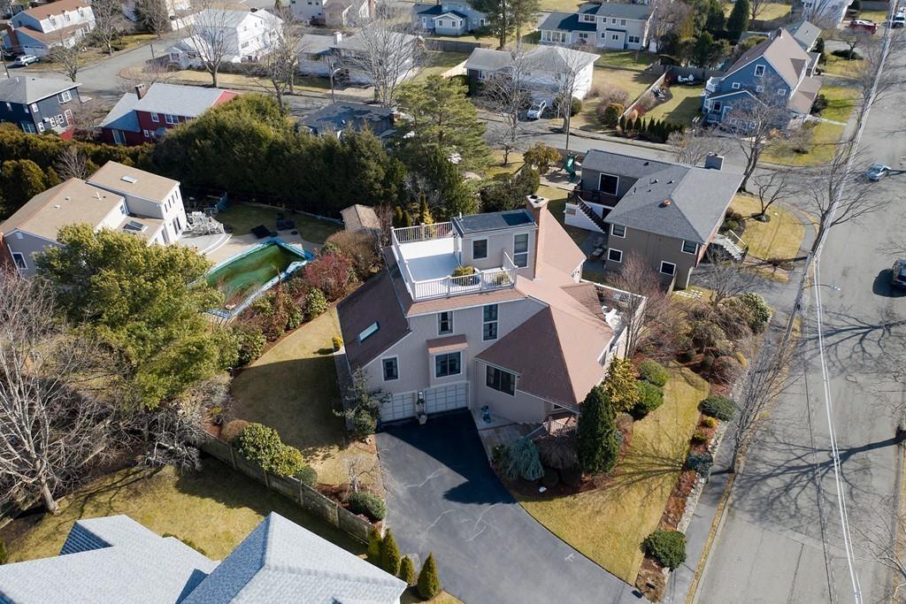 13 McKinley Road Marblehead, MA 01945 - Photo 34 of 36 an aerial view of a house with a yard