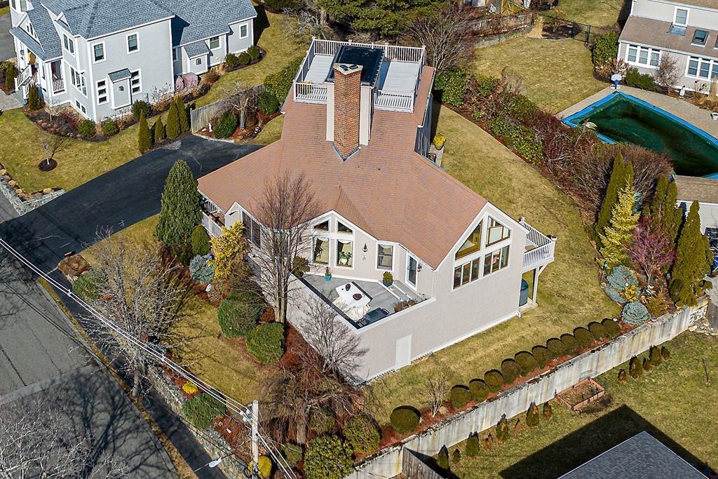 13 McKinley Road Marblehead, MA 01945 - Photo 35 of 36 an aerial view of a house with a swimming pool