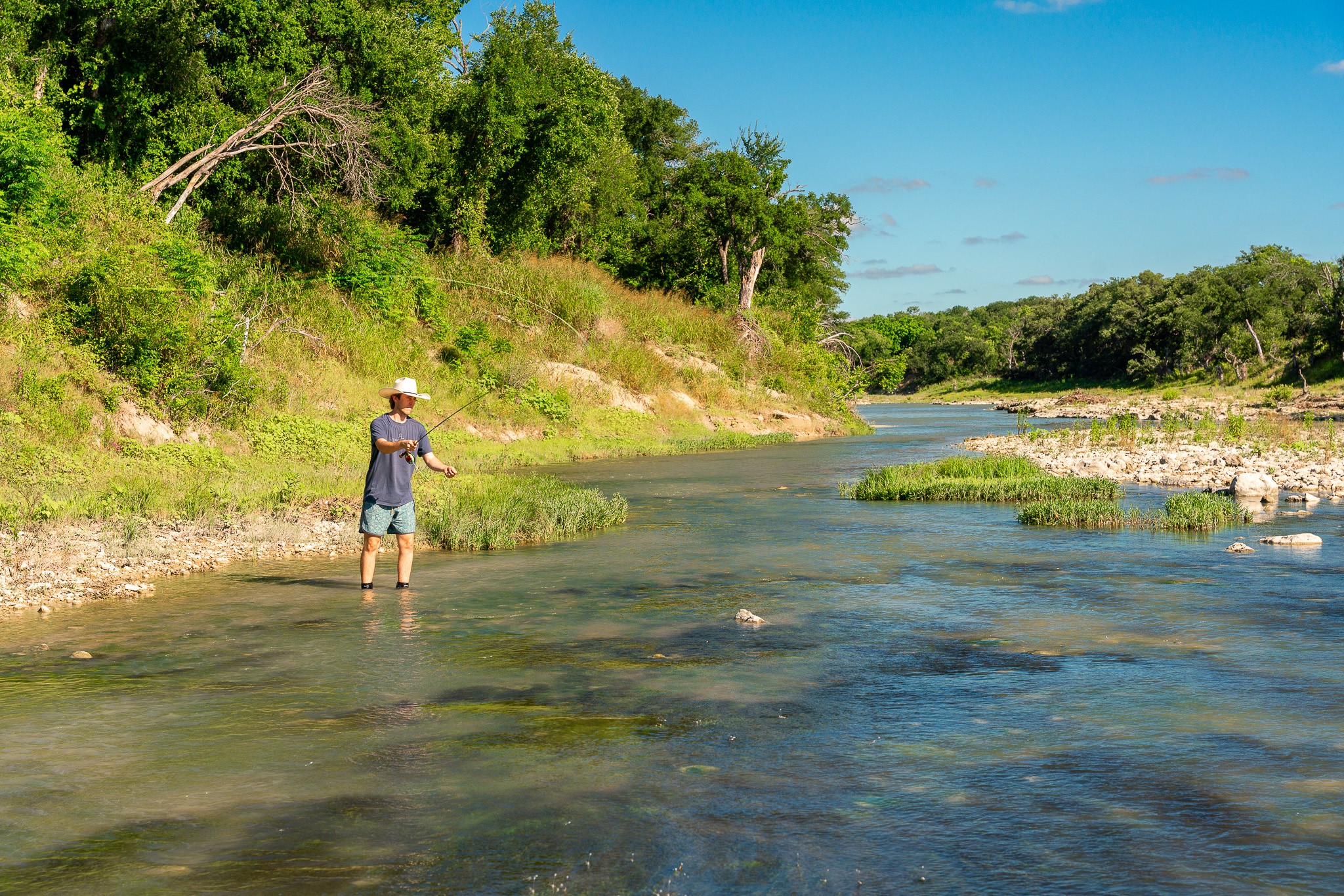 8044 580th Street East Kempner, TX 76539 - Photo 36 of 40 Clear waters flow through a scenic landscape, offering serene fishing opportunities.