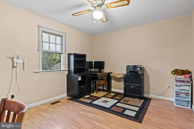 a view of open space with trees