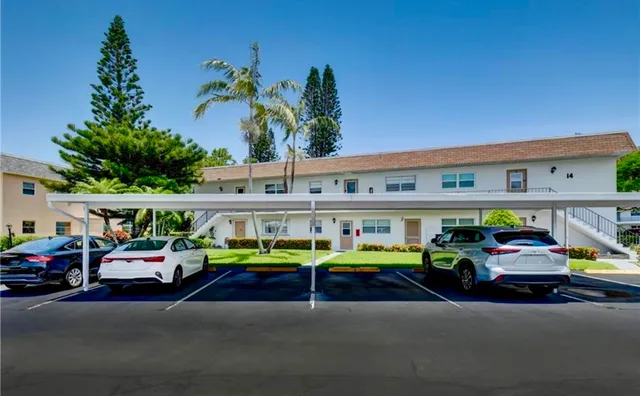 a car parked in front of a building